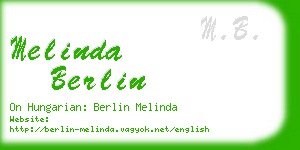 melinda berlin business card